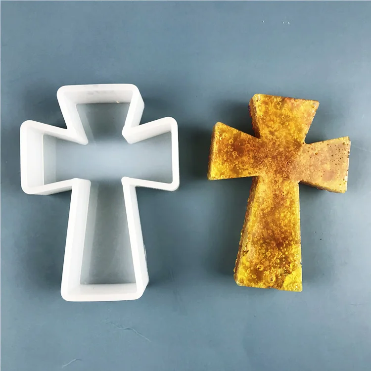 DIY Cross Christianity Shape Car Aromatherapy Silicone Mould Gypsum Diffuser Stone Mold Cake Epoxy Resin Mould