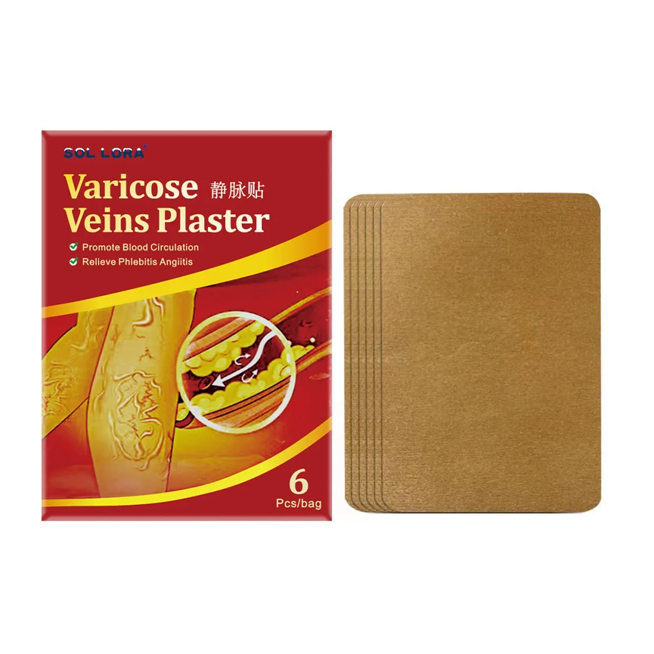 Vein Plasters Relieve Leg Repair Varicose Pain Earthworm Legs Bulging Patch