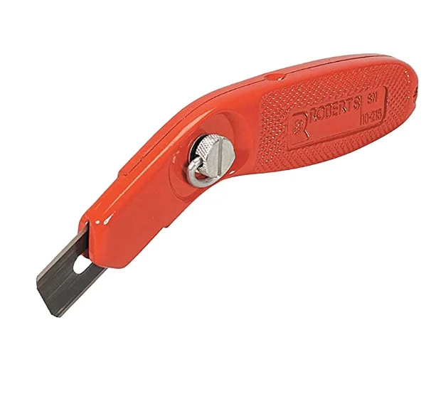 ZHONGLIAN Folding Carpet Knife, Razor Blade Heavy Duty Utility Knife with Protective Cap, Extra 5 Blades Included