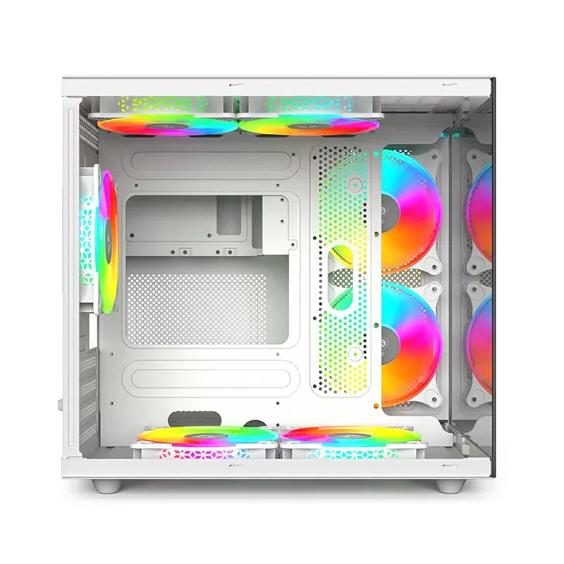 Herder Tempered Glass Computer Cabinet Chassis Gaming Chassis Micro Desk Casing With High Air Flow Perforated