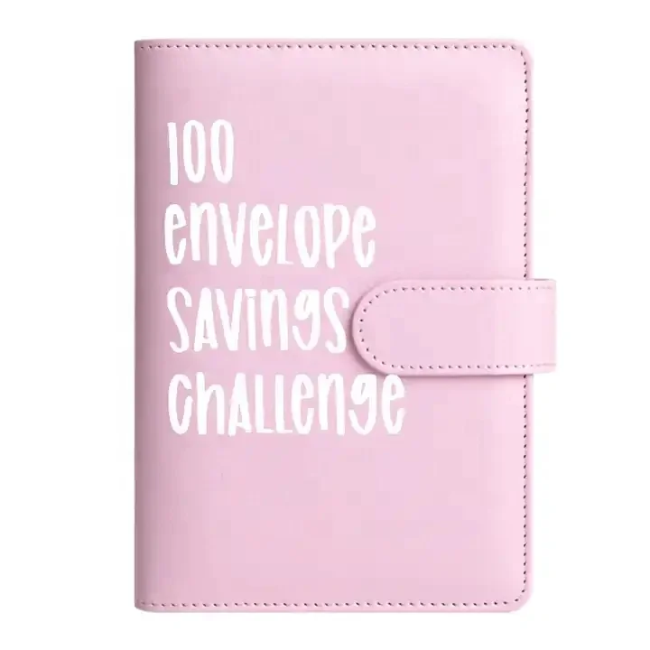 New Type PU Budget Cash Planner Loose Leaf Notebook A5 Agendas 100 Envelope Saving Challenge Budget Binder