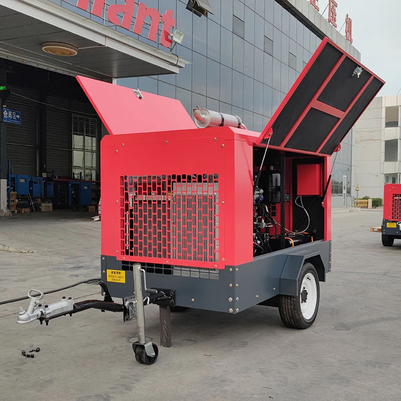 diesel air compressor180 cfm 185 cfm Portable Diesel Engine Air Compressor drilling machine