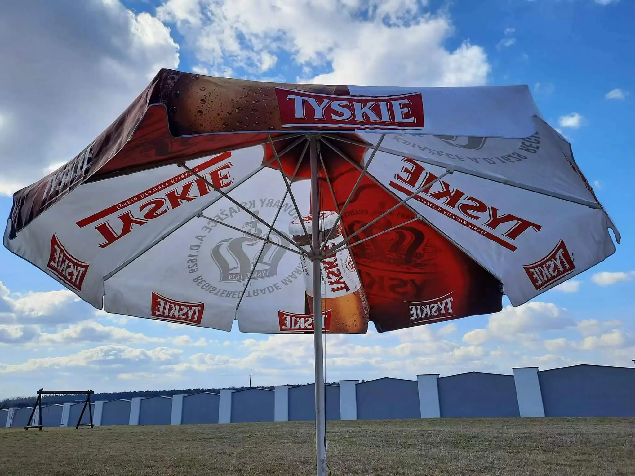 4 meters  round outdoor  TYSKIE beer brand  patio umbrella