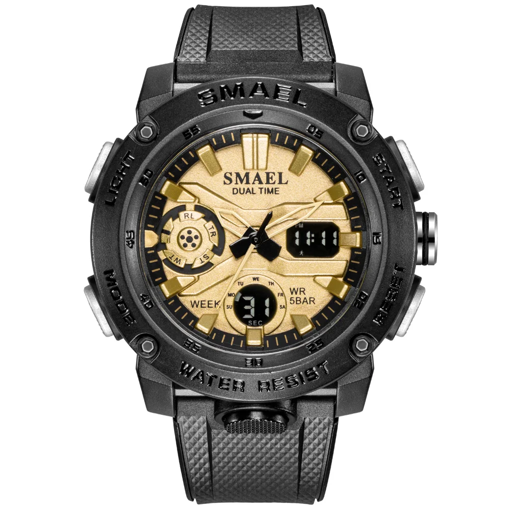 SMAEL 1907 fancy quartz analog digital watches chronograph jam tangan digital watches waterproof
