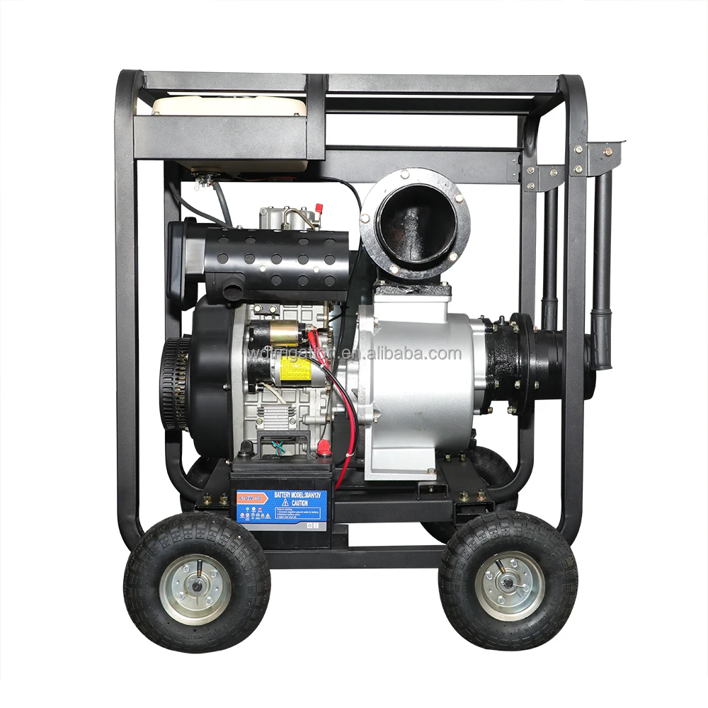 6 Inch Movable Big Size Flood Controling Diesel Water Pump