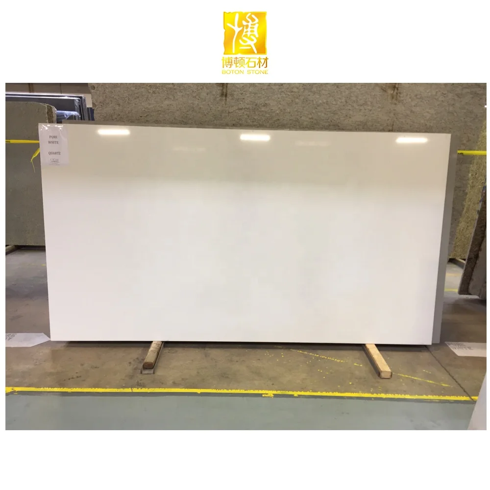BOTON STONE Artificial Stone Pure White Countertop Slab Quartz Slabs Pure Blanco Marble Faux Stone