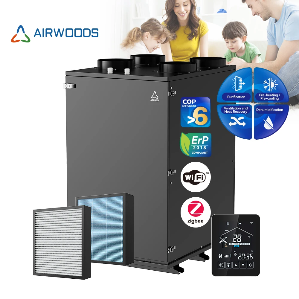 Smart control COP 6 Airwoods DC инвертор HPERV 500 Номинальный воздушный поток для домашнего использования