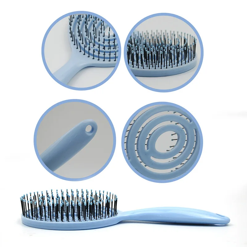 Customize LOGO /Color ABS Eco-friendly Material Detangling Hair Brush Scalp Massage Straight Hair Comb Vent Hair Extension Brush