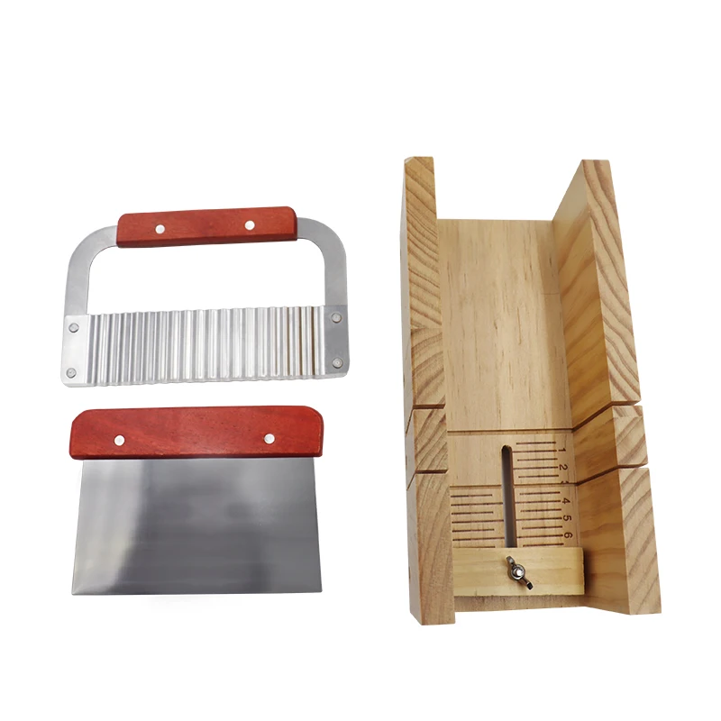 Wholesale 3pcs/set Soap Cutter With Flat Knife And Wave Knife Handmade Manual Soap Pine Stainless Steel Material
