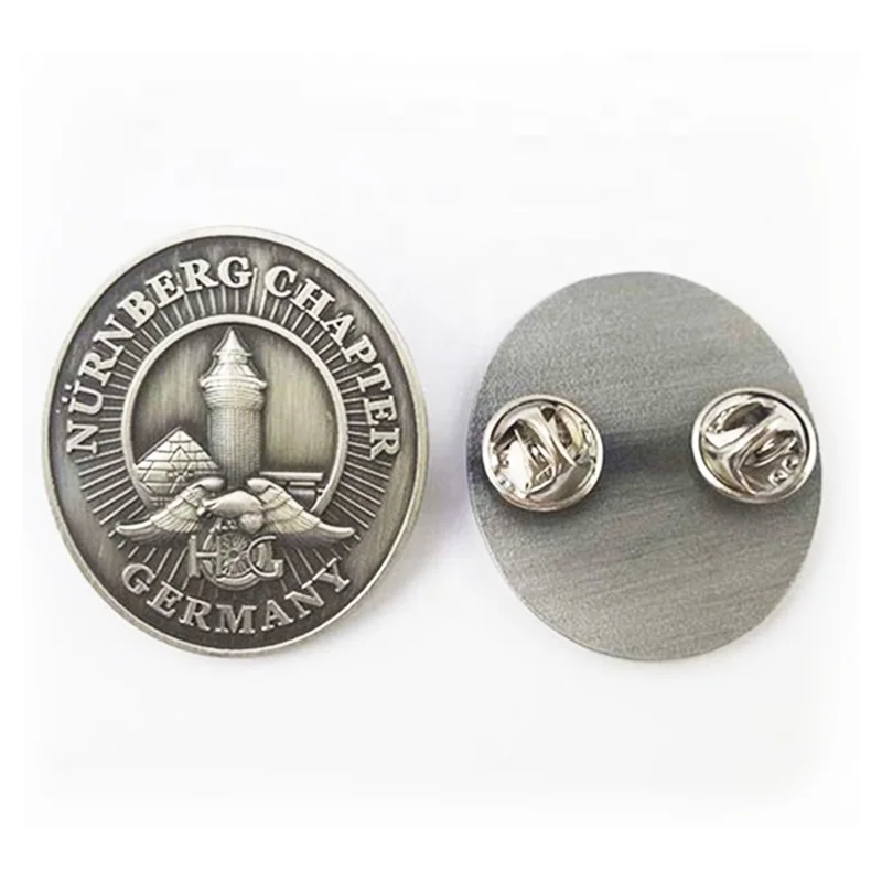 Metal Label Brand Logo Custom Stainless Steel Enamel Lapel Pin Badge For Jeans Clothing