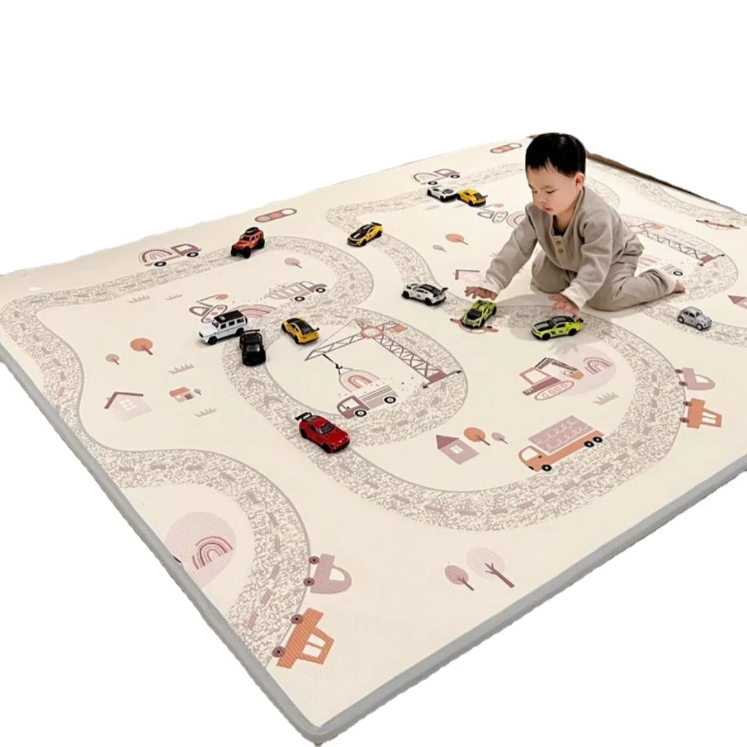 Waterproof Foam Padded Baby Play Mat Reversible & Foldable Safe & Thick Baby Foam Play Mat Use as Baby Mat for Floor