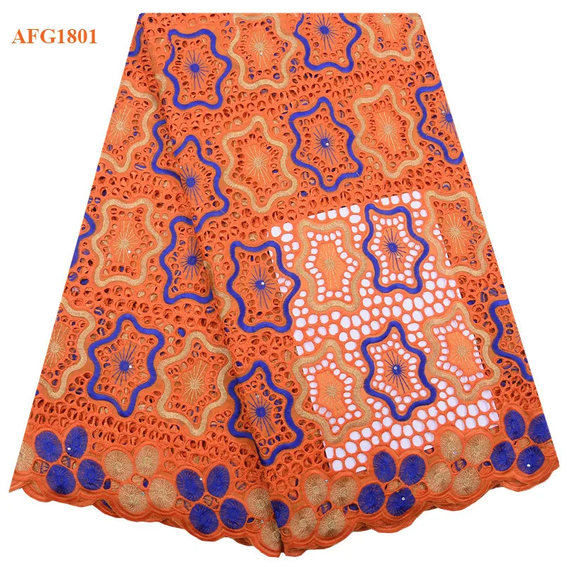 African Dry Lace Fabric Nigerian Lace Fabric White add Brown High Quality Swiss Voile Lace In Switzerland For Women Wedding 1801