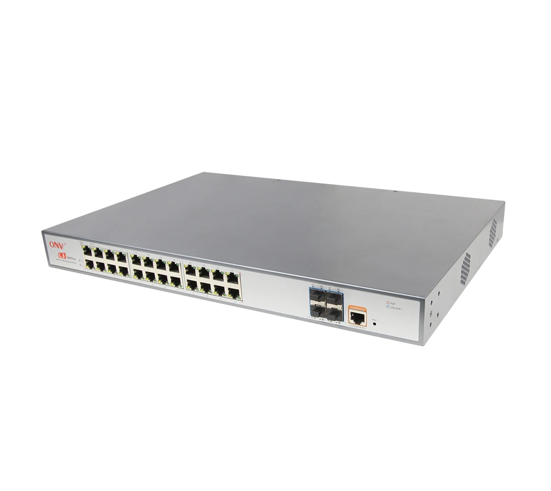  Слой двух плюс управляемый 28 порта PoE коммутатор 400W IEEE 802.3af/на 24 выключатель с 4 SFP 10G uplink
