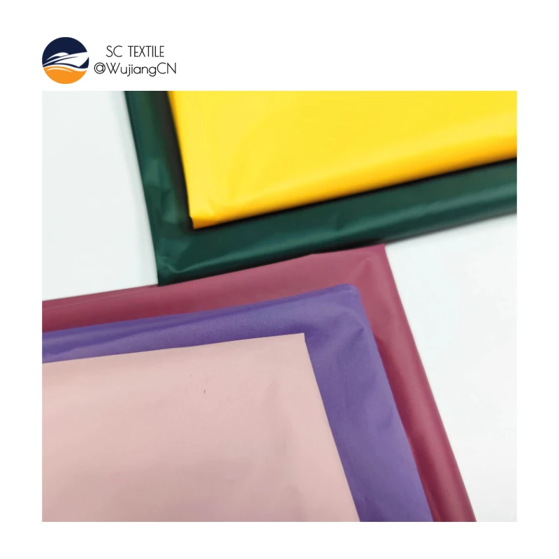 100% nylon taffeta fabric plain windproof sustainable waterproof Down jacket fabric support pantone color customization