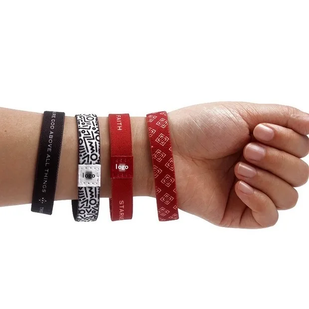 elastic fabric nfc213 nfc bracelets reusable NFC wrist band strap / Stretch Woven RFID Wristband