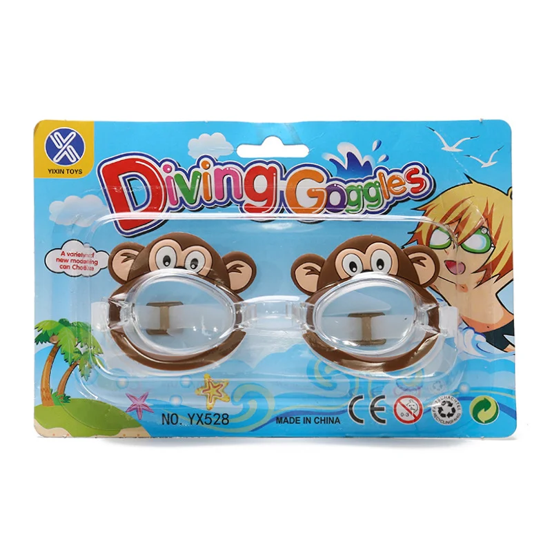 Cartoon New Shape For Kids  Funny Adjustable Nose Googles Silicone Swimming goggles