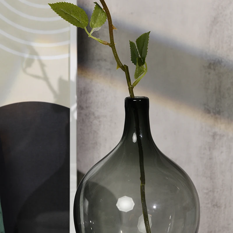 Aspire Home Decoration New design Modern Decorative  Transparent art glass vase