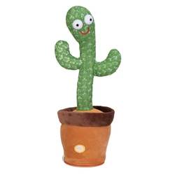Popular Toy Dancing Singing Recording Flashing  Cactus Toys USB Charging