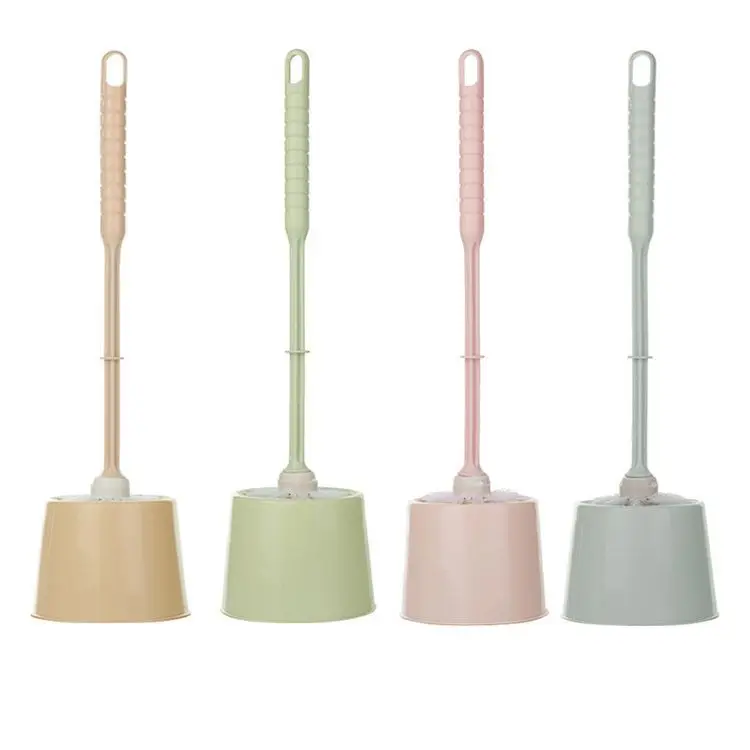 High Quality Toilet Brush Holder Set Plastic Round Plastic Cleaning Brushes Toilet Brush For Bathroom