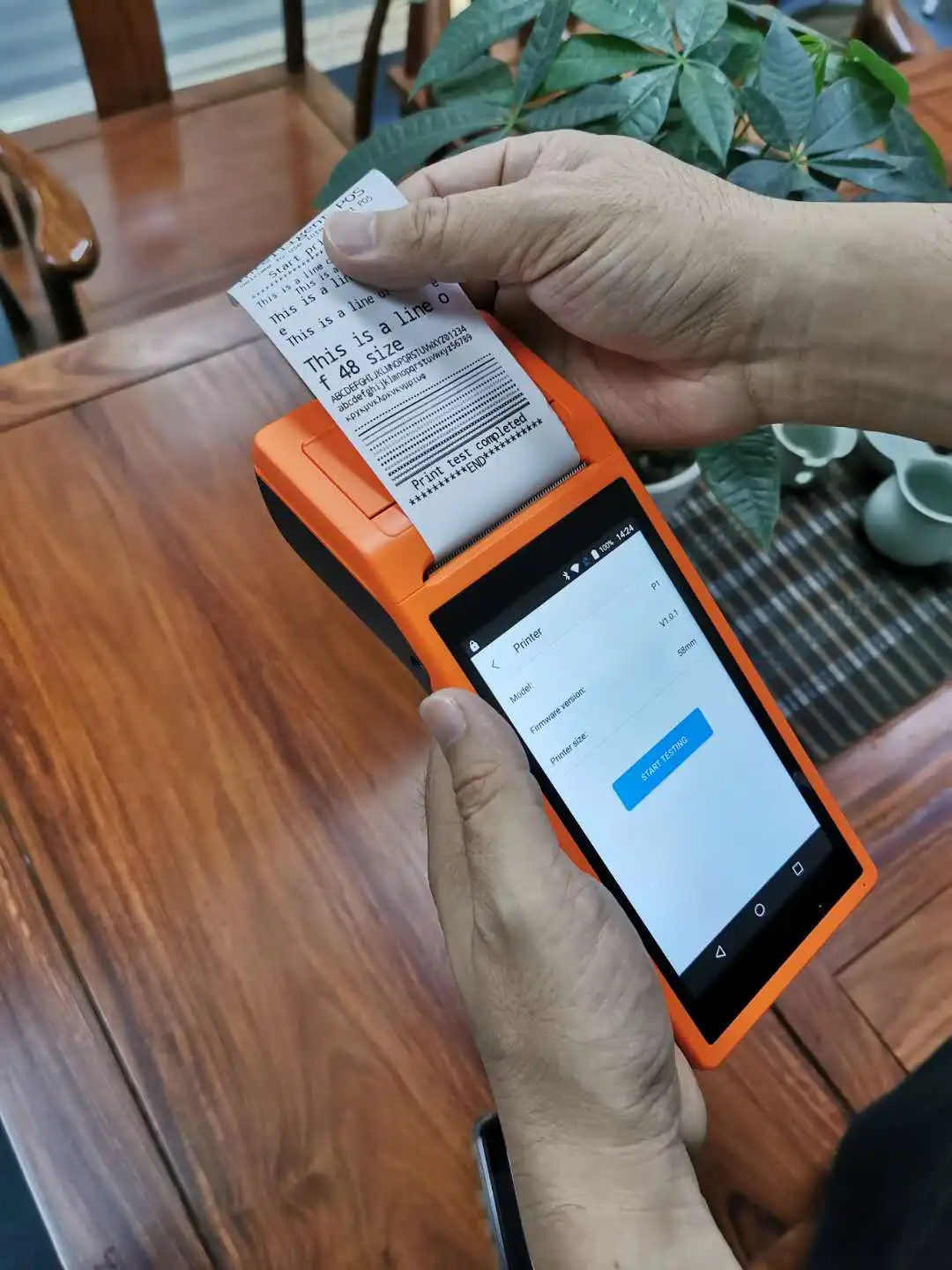 Cashier equipment portable pos with multi touch screen cash register mini