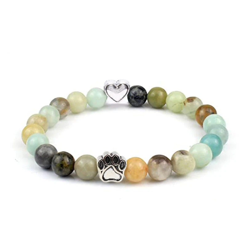 Fashion Natural Stone Healing Crystal Tiger Eye 8mm Beaded Bracelet Alloy Cat Claw Beads Bracelet For Women Men Jewelry