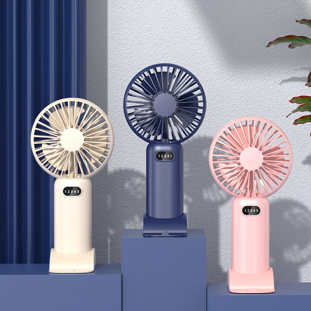 Mini handheld fan desktop fan summer with rechargeable battery portable air-cooled USB fan