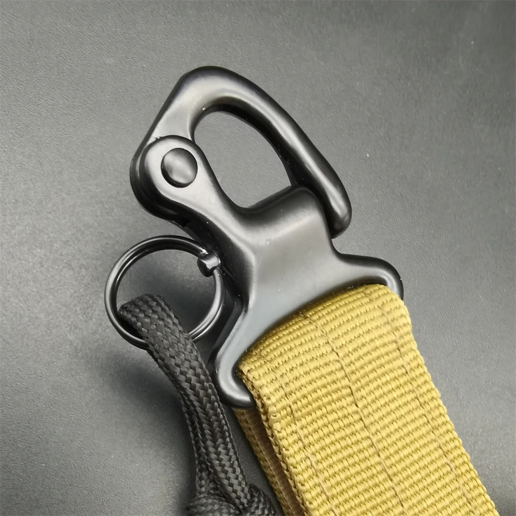 Hot cheap custom EDC molle climbing backpack hanging clip keychain nylon webbing carabiner hook tactical eagle beak belt buckle