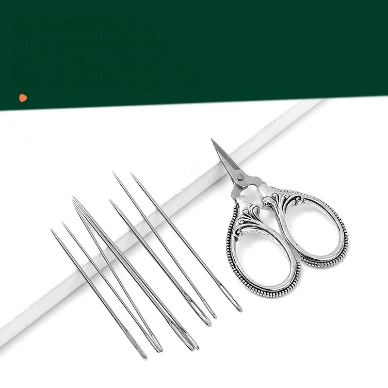 New Arrival Hand Sewing Tool Needlework Storage Box Vintage Metal Sewing Kit Set