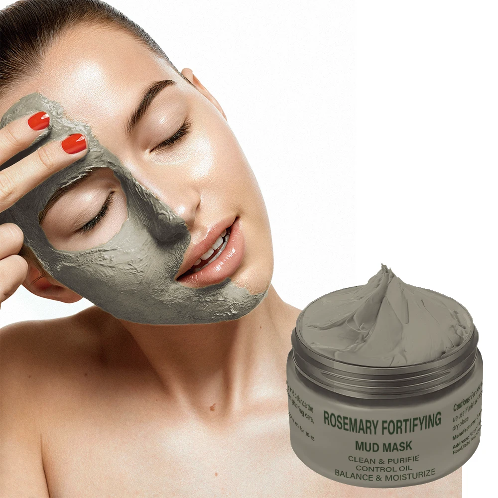 Perfectcate OEM Organic Vegan Facial Skin Care Deep Pore Cleansing Facial Acne Treatment Rosemary Dead Sea Mud Facial Clay Mask