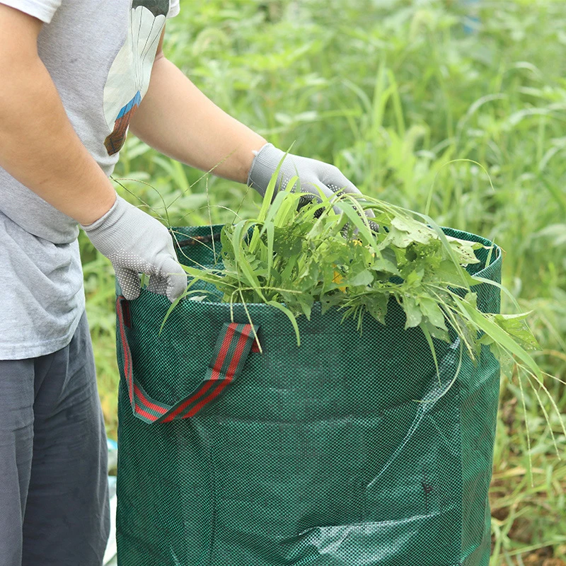 Heavy Duty PP Waterproof Gardening Garbage Weed Bag Wholesale Direct Collapsible Garden Leaf Bag