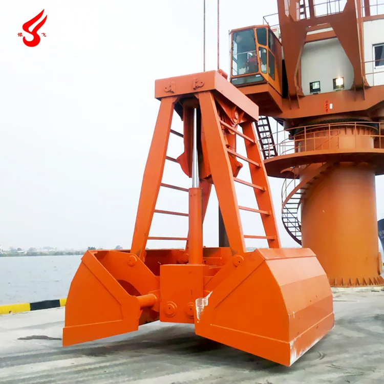 Industrial Use Electric Hydraulic Orange Peel Grab Bucket For Ship Lifting
