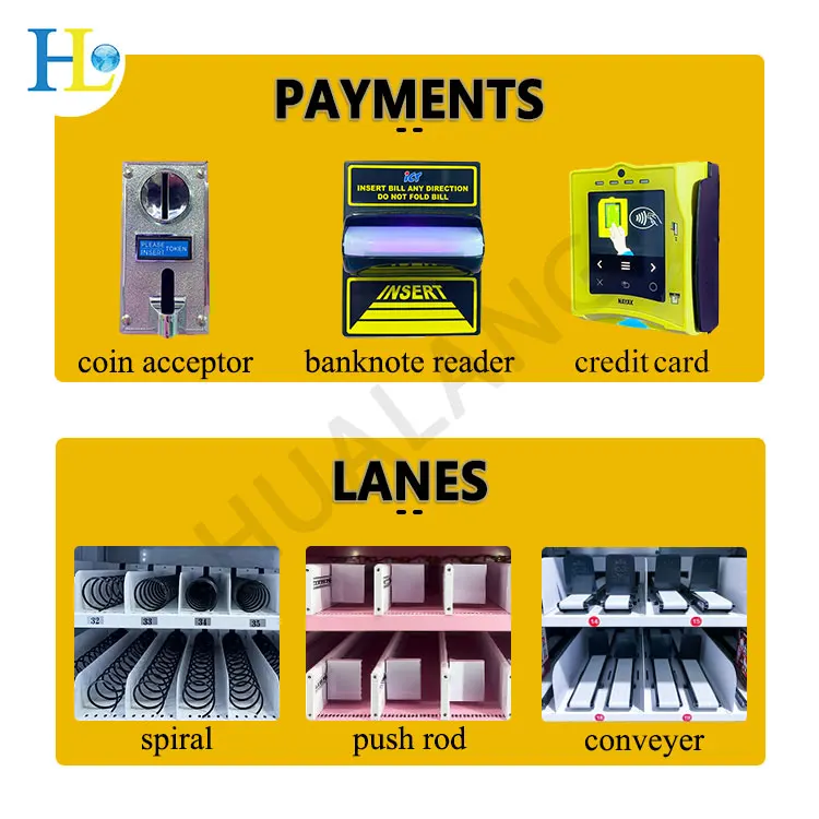 high recommend canned drink vending machines small vending machine 21.5 inches touch shopping vending machine with pusher lane