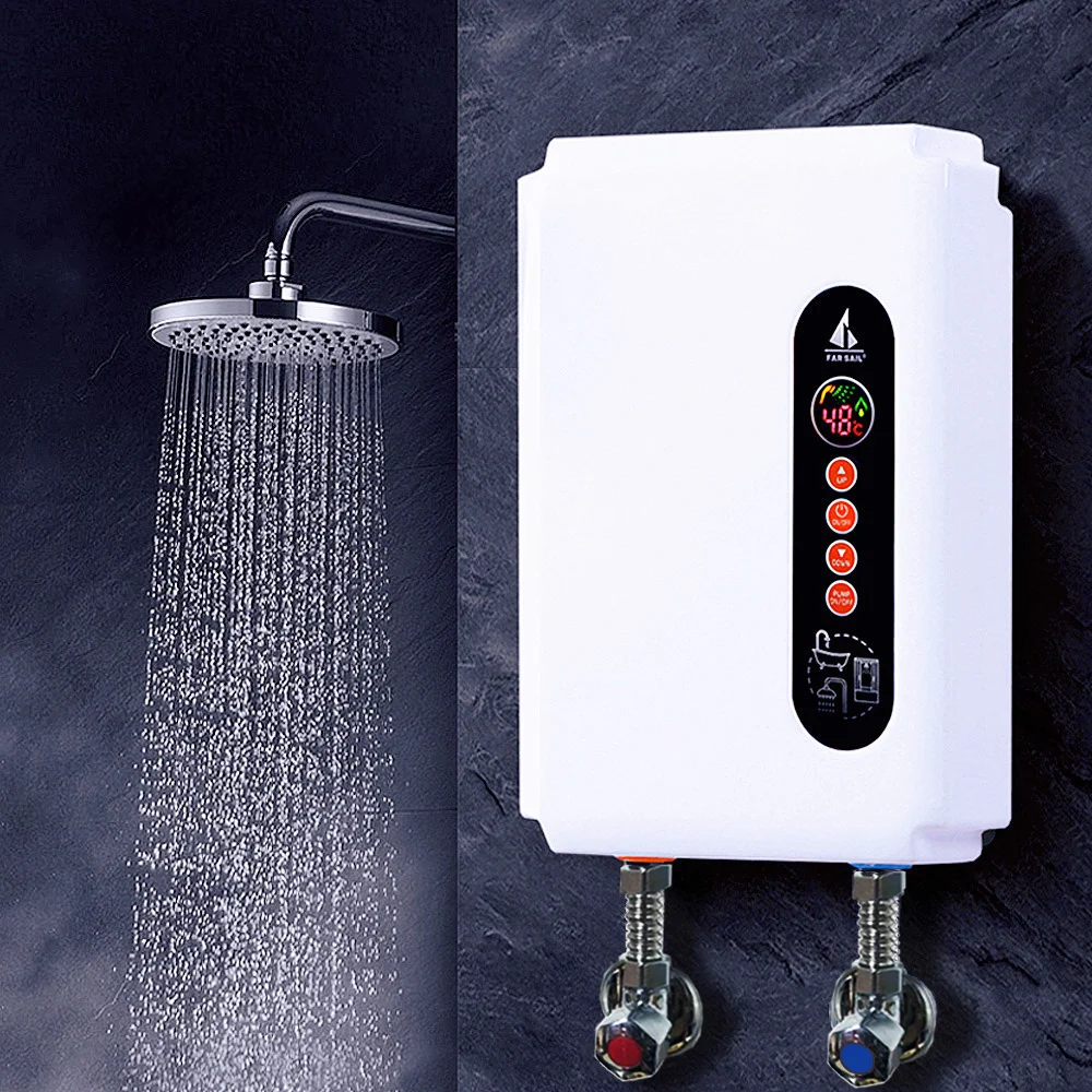 5500W 220V Water Heater Booster Pump Hot Water Heater With Built-In Pressure Pump