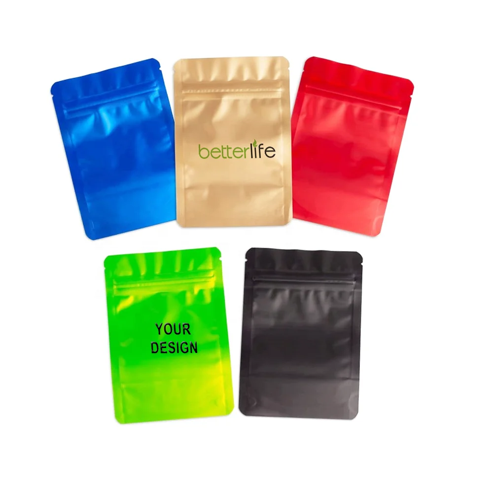 Plastic Ziplock Tear Notch Vertical Bag Black Matte Black Mylar Zip Lock Bag High Quality Wholesale Heat Seal PE Food LDPE