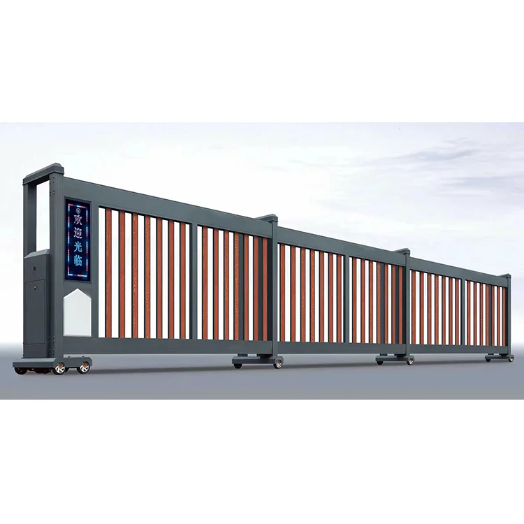Decorative Luxury Garden Motor Operated Sliding Gate Commercial Metal Entry Corner Folding Fene Gate Designs