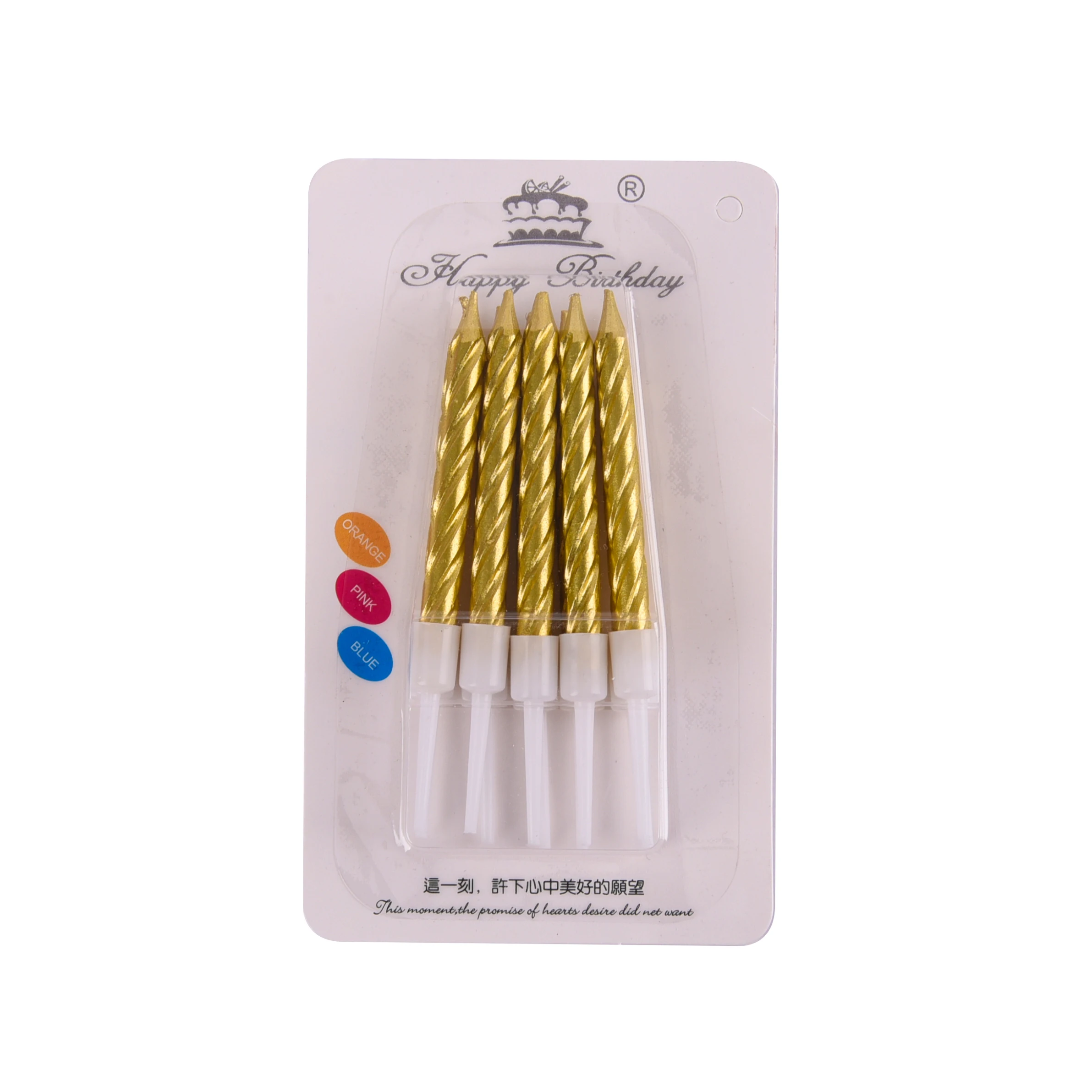 High End 100% Fully Refined Paraffin Wax Colourful Twist Taper Candle