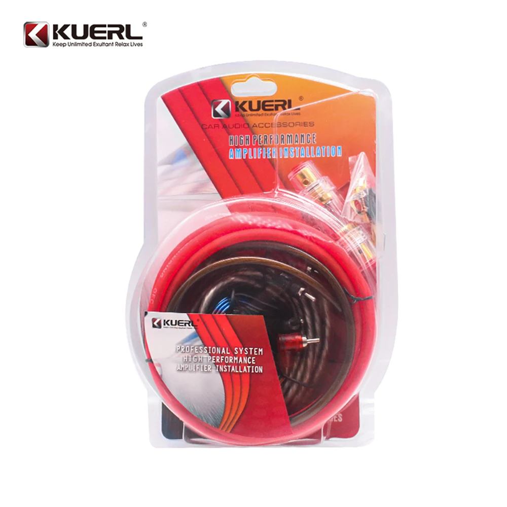 Wholesale car amplifier wiring kits 6GA amplifier installation kit 3200W car subwoofer cable set