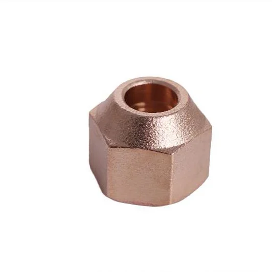 
ISO9001 refrigeration carrier air conditioner parts with cnc machining brass connector nut fitting 