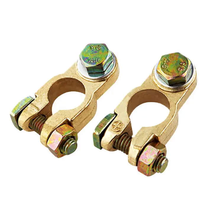 Brass Connectors 2PCS Quick Release Disconnect Car Positive Negative Battery Terminal
