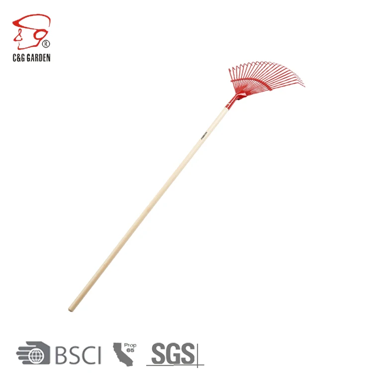 22 teeth leaf rake RK22-105 high quality garden rake long handle garden tool wood handle landscaping tools