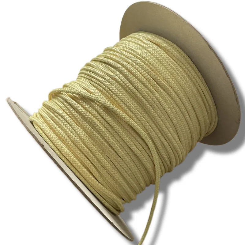 Hot Sale  Glass Machine Heat Resistant Materials Aramid Fiber Rope For Glass Tempering Machine