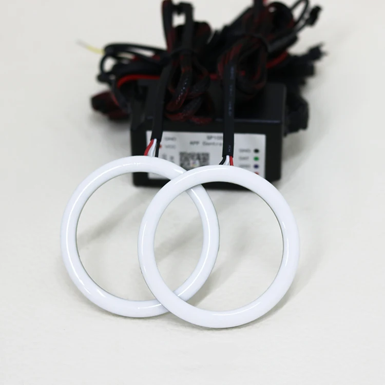 
cotton Led angel eyes waterproof Multi color 80mm 12v led halo rings for universal car 
