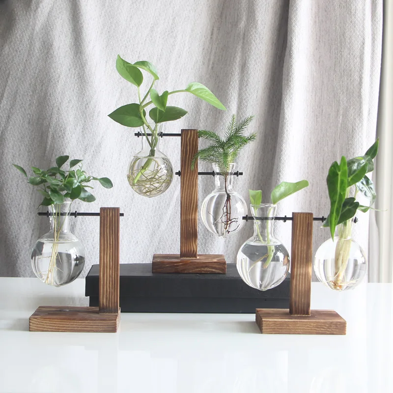 New Arrival Transparent Glass Vase High Quality Nordic Style Vintage Small Flower Vase for Table Decoration