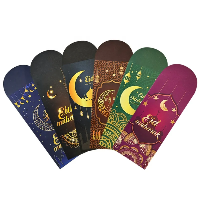 Morsun Eid Al-Adha Money Envelopes Assorted Ramadan Gift Card Holdersfor Cash Kids Holiday Muslim Party Decoration Gifts