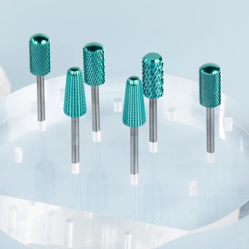 High Quality Nail Carbide 5 in 1 Bit Tungsten Volcano Manicure Kit Pedicure Set Package Tornado Flame Bit Nail Bits Carbide