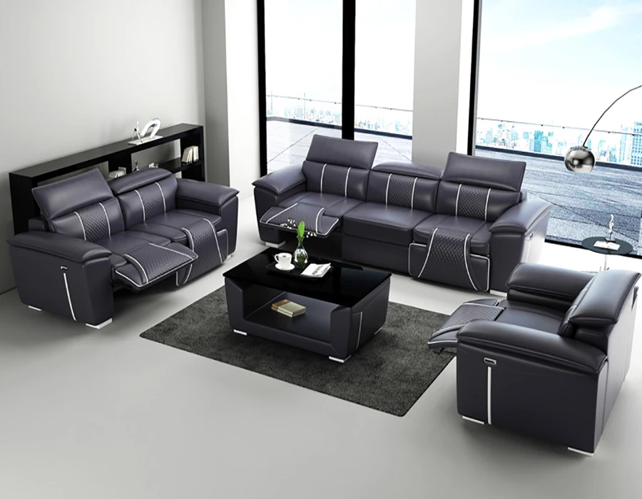 Living room furniture sofa set 2023 couch european style modern luxury sectional genuine leather sofa set living room furniture