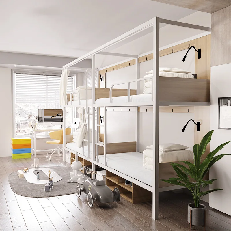 Durable Steel Bunk Bed Metal Bunk Bed Ideal for Apartments Student Dormitories Premium Quality for Long Lasting Use