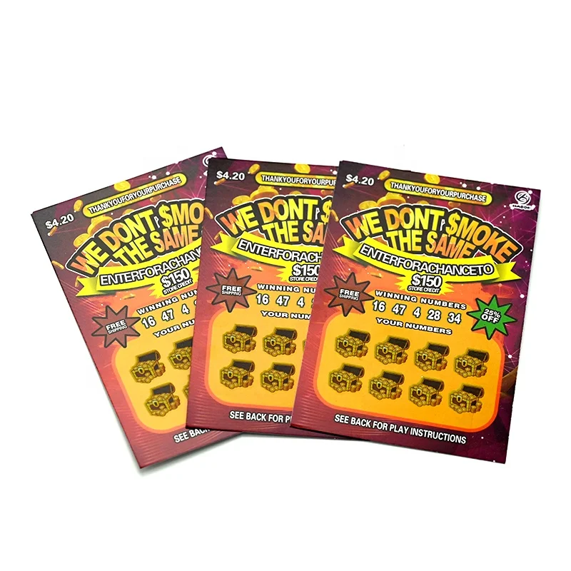 Производители скретч-карт печатают лотерейные билеты печать лотерея выигрышная карта