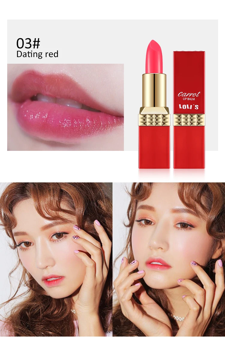 New Promotion private label Vegan Lipgloss Color Change Lipstick Carrot Natural Plants Ingredients Halal Lipstick