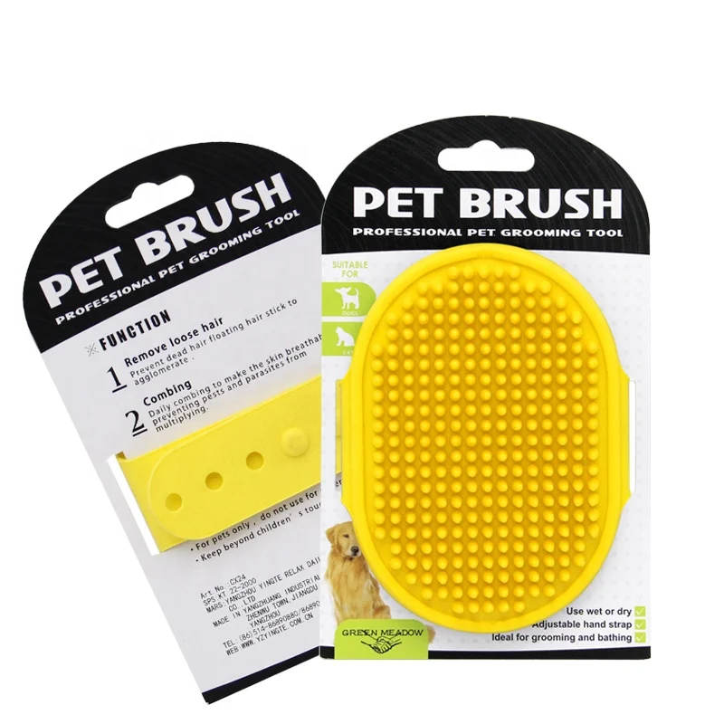 
Factory Wholesale Multifunction Quality Soft Rubber Pet Bath Hair Remover Brush Cat Dog Massage Washing Brush 